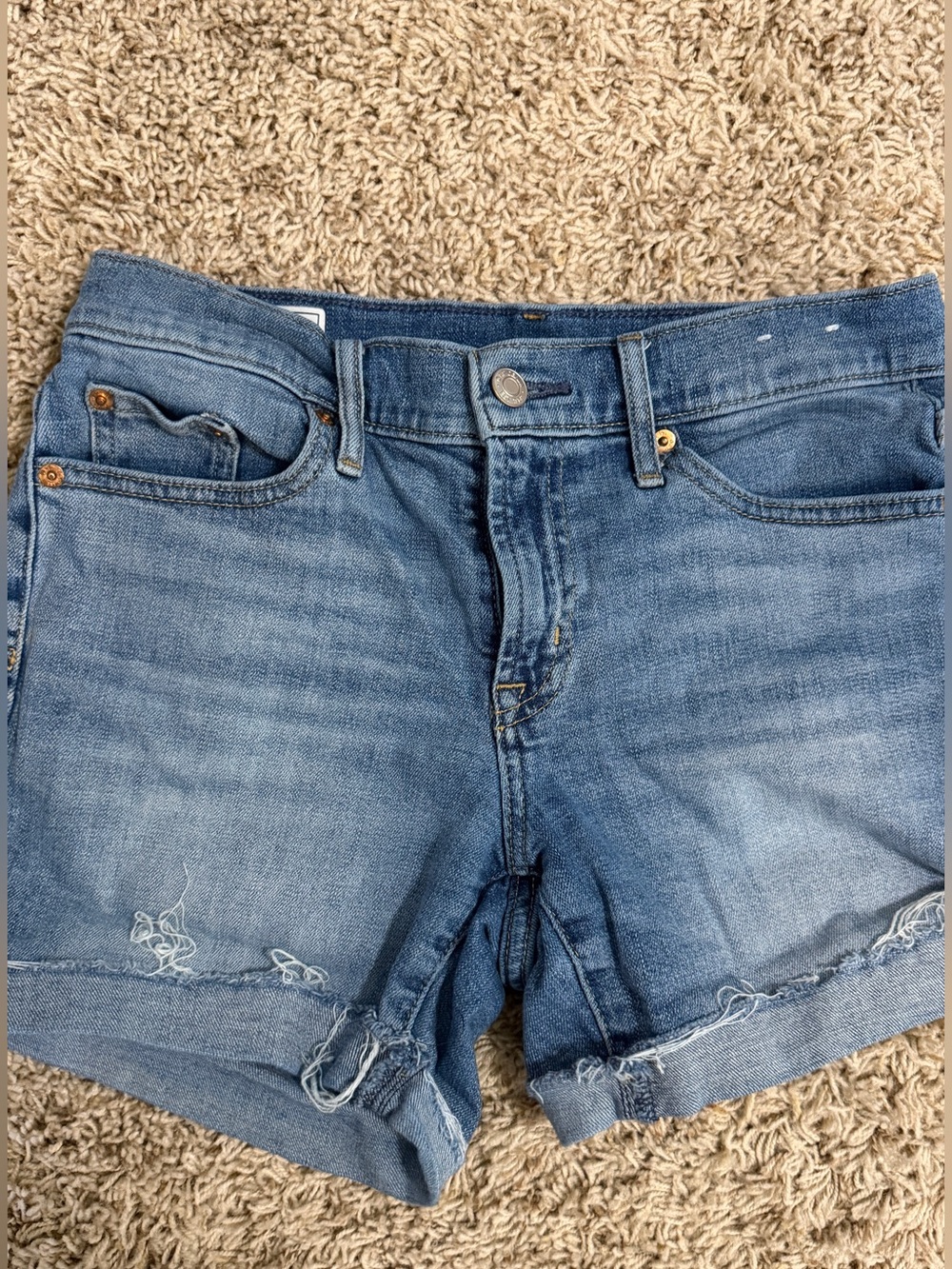 GAP 5" Girlfriend Short Mid Rise Denim Shorts